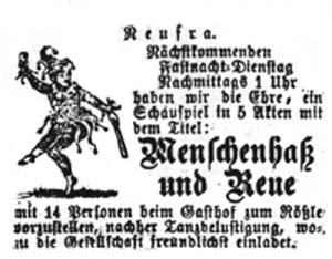 Zeitungsbericht zur Fasnet in Neufra aus dem Jahr 1874